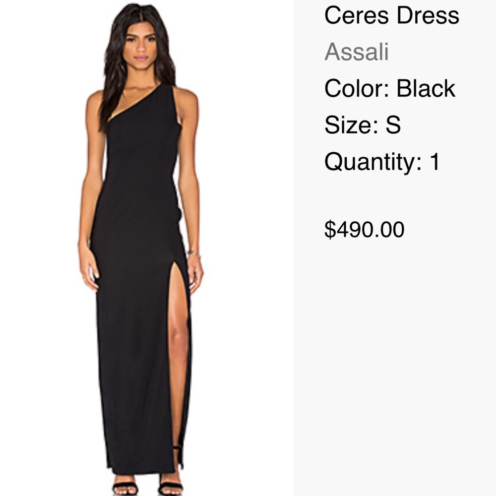 Assali Ceres One Shoulder Black Dress Black Tie Prom Revolve
